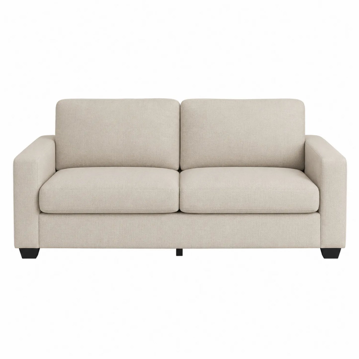 Sofa trzyosobowa tkanina poliester beżowa 210x90x85 cm