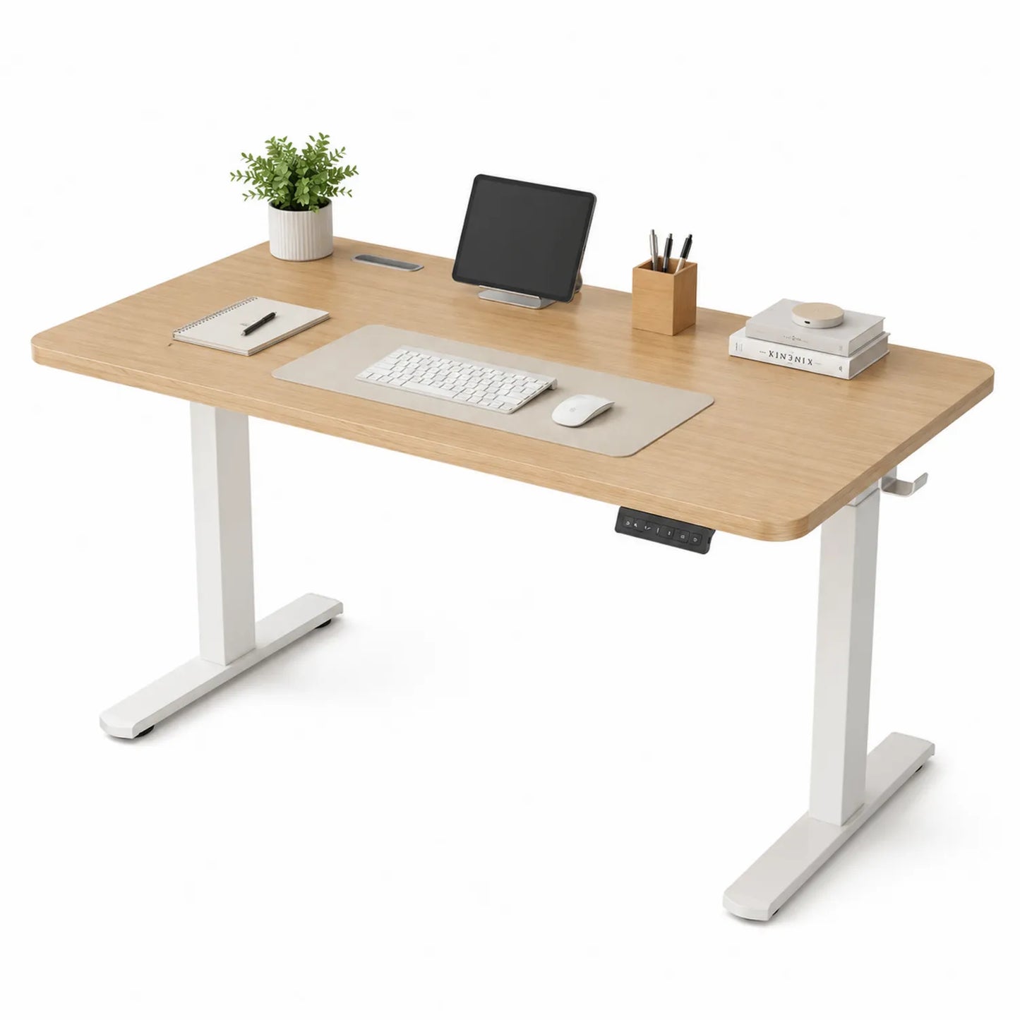 Biurko regulowane elektrycznie z płyty MDF Dąb 140x70 cm
