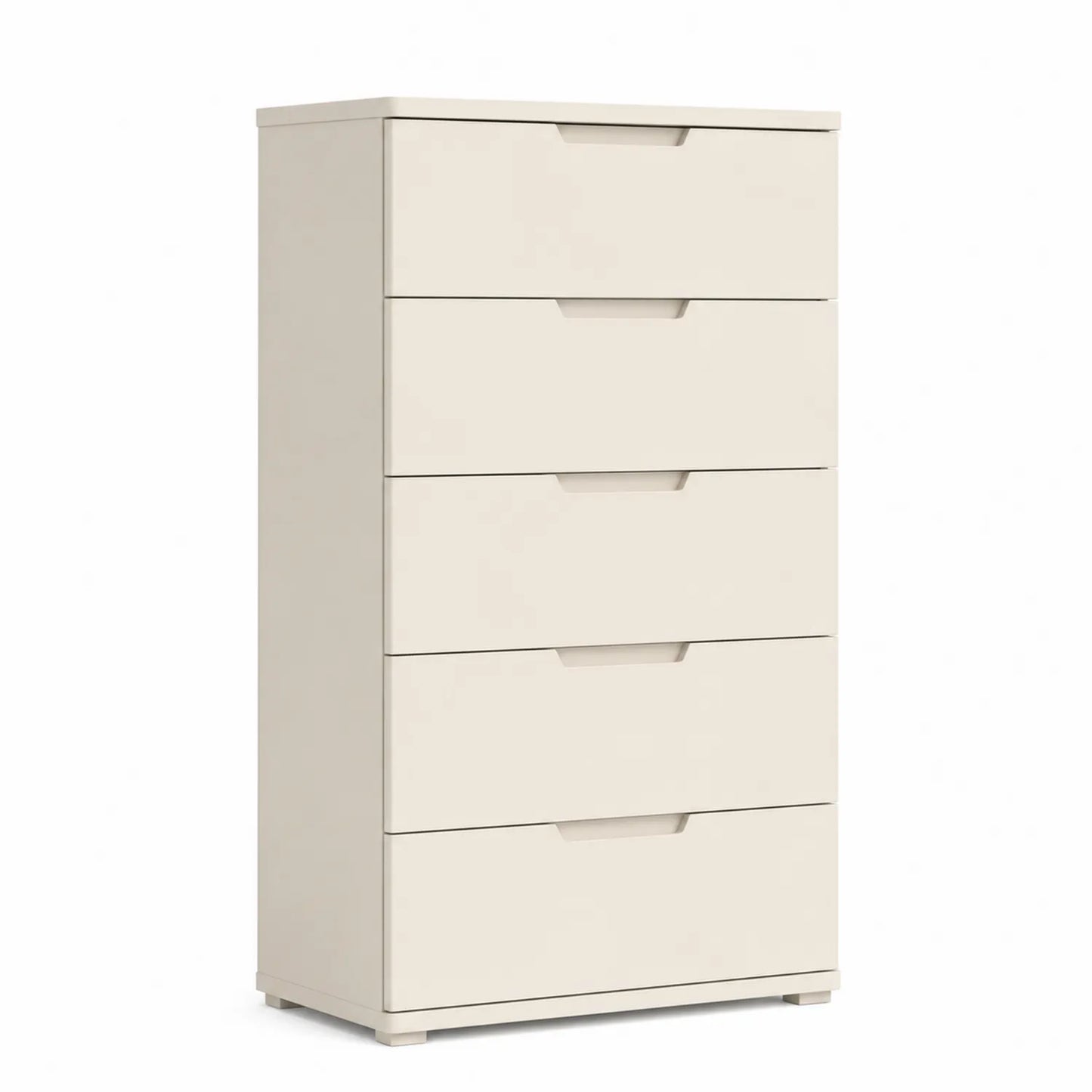 Komoda z 5 szufladami MDF beżowa 100x50x40 cm