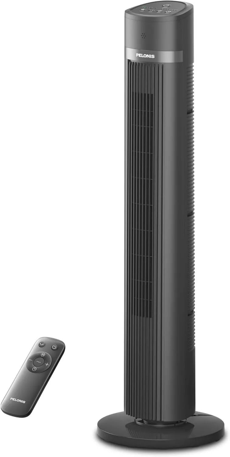 PELONIS, Wentylator, 101 cm, minutnik, 90 ° oscylacja, dekoracja salonu, dioda LED, zegar 15 godzin, 3 tryby
