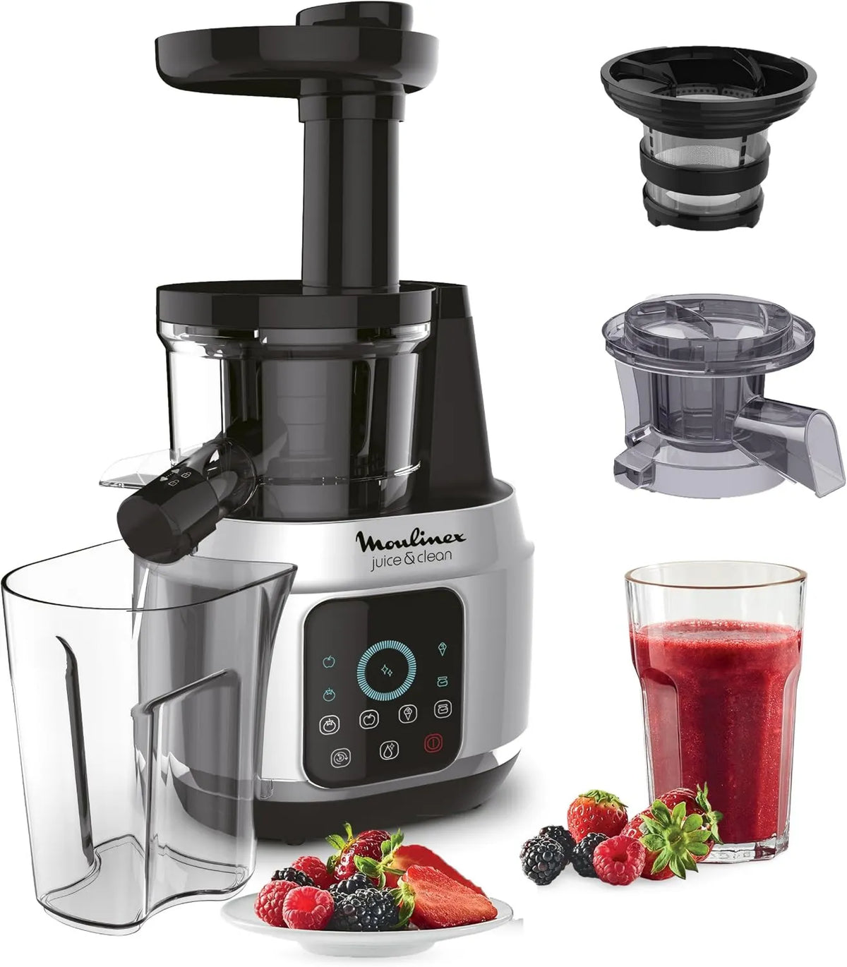 Moulinex, Wyciąg z soku, 150 W, szary, Pichet 800 ml, 2 prędkości