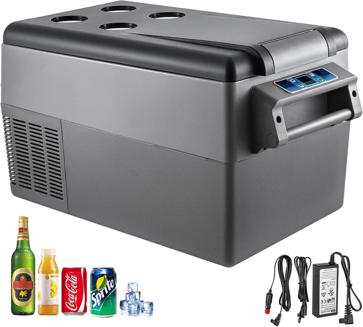 SH-CF35 lodówka, 330 ml, VEVOR Przenośna lodówka termoelektryczna 35L, lodówka podróżna do samochodu, mini lodówka samochodowa