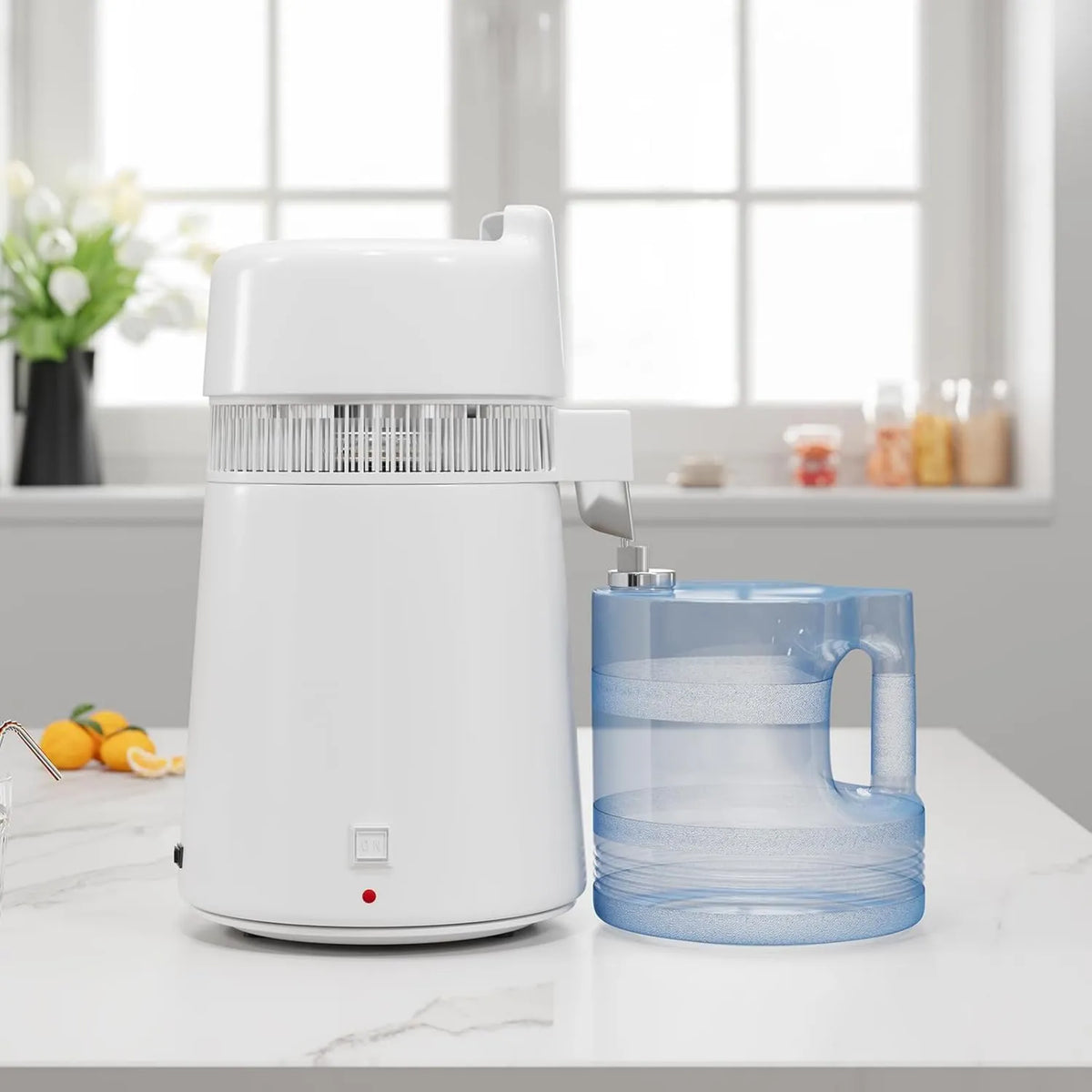 OPULENTHOME, Maszyna do wody, Filtr, Przenośne, 6 l, 900 W, stal nierdzewna, Biała, Domy