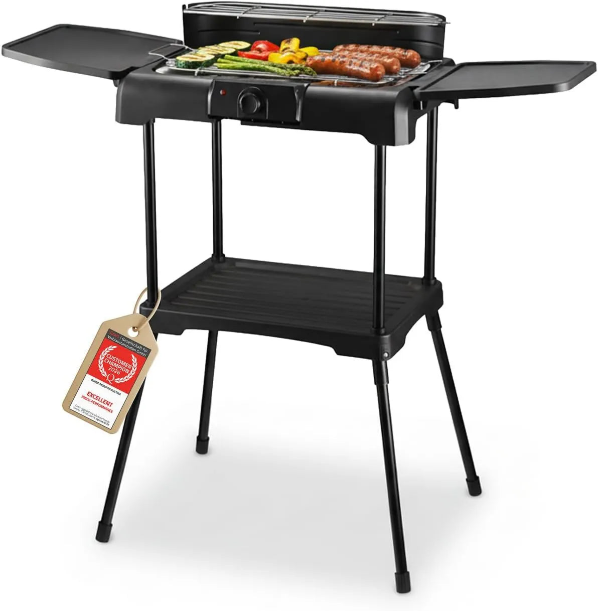 TZS First Austria, 2- in-1 Grill, Grill, 2200 W, termostat, czarny, TZS 2-en-1