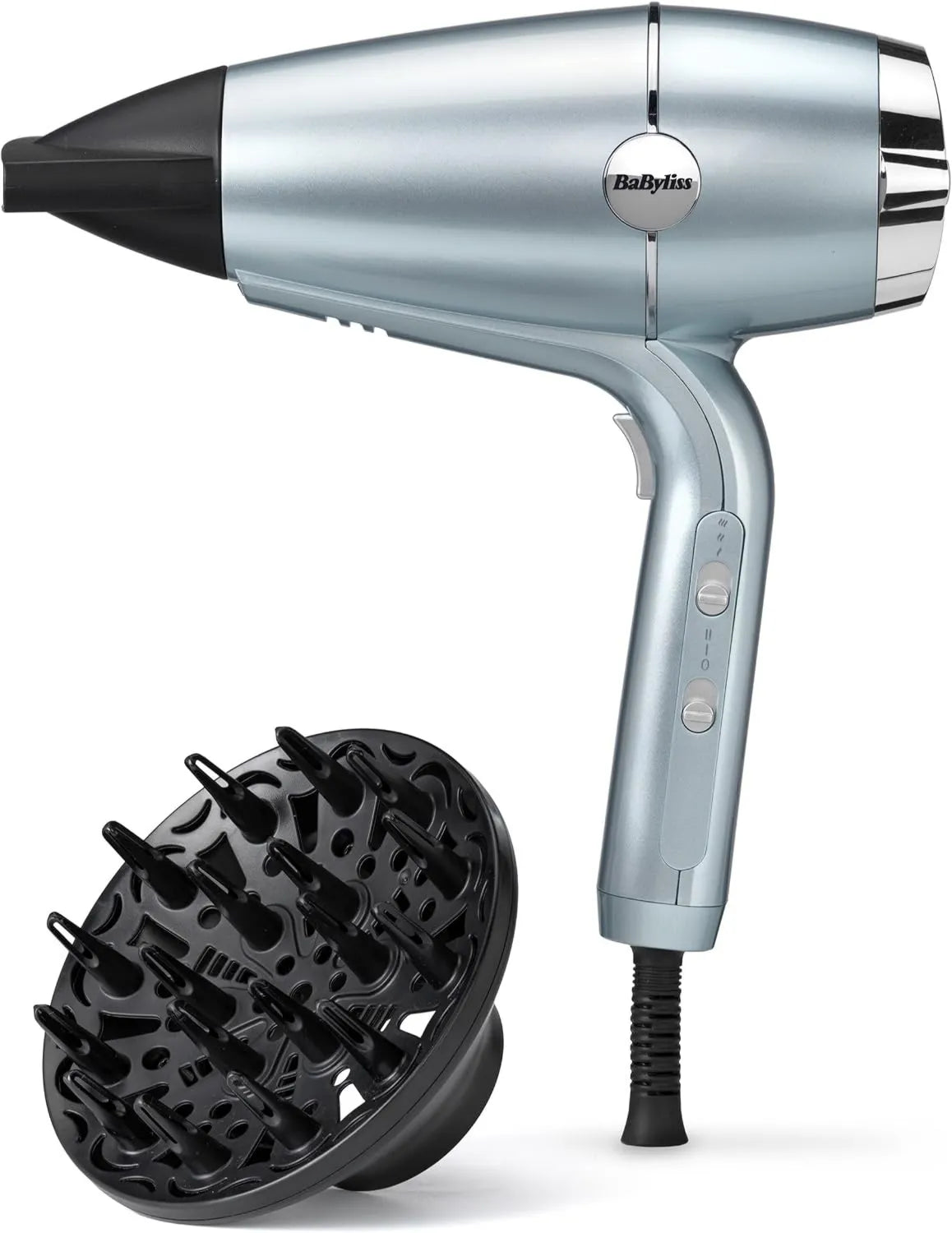 BaByliss suszarka do włosów, D773DE Diffuser, 2100 W, profesjonalny, 2 strefy temperatur, 2 prędkości, niebieski, do połysku