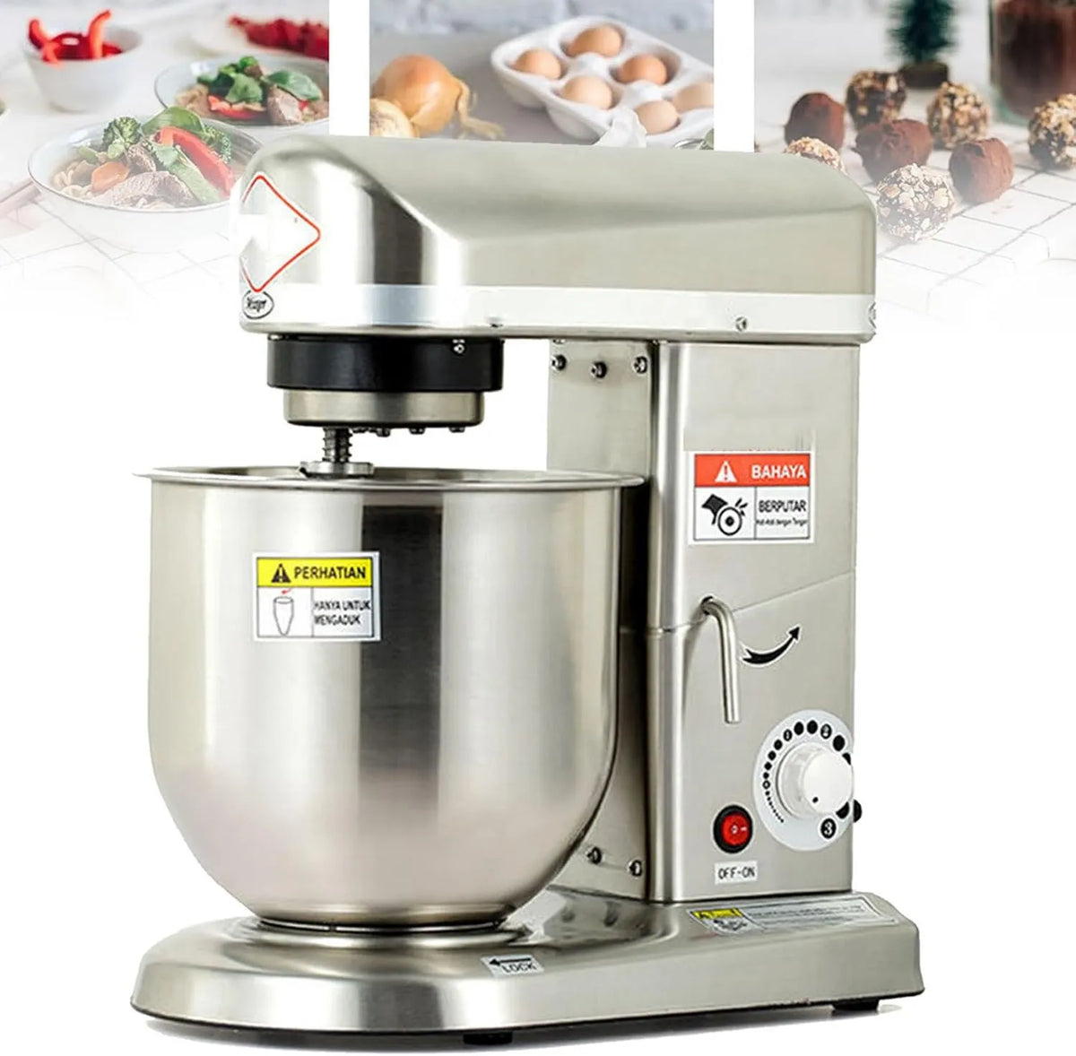 Generic robot kuchenny, Mikser, 3 prędkości przechylany kocioł głowy 500 W, ciasto, profesjonalny