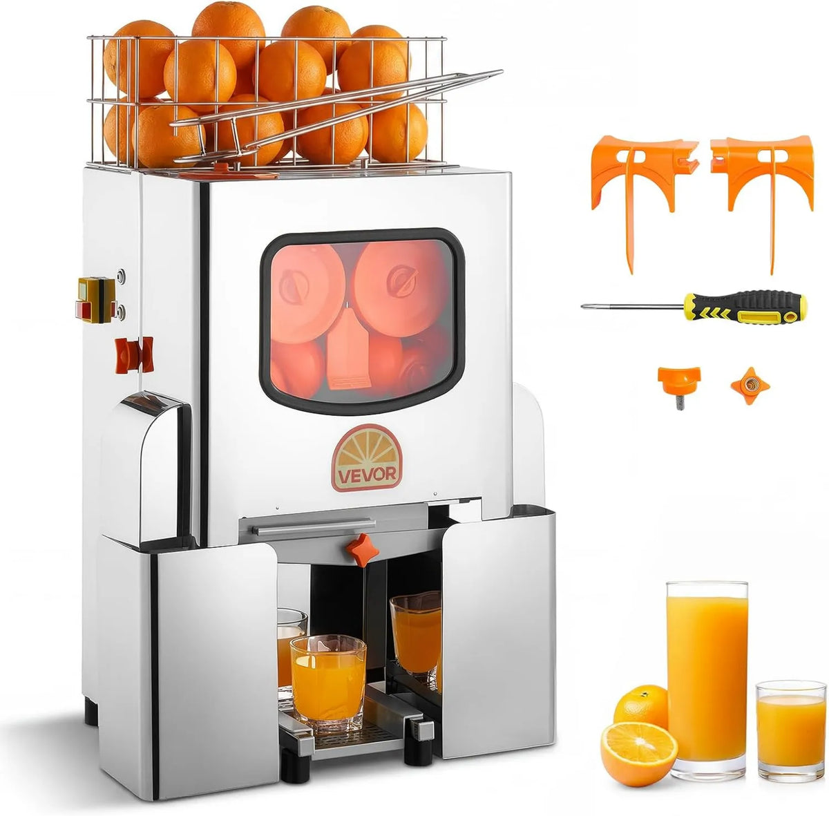 VEVOR, Wyciąg soku WEVOR, 120 W, profesjonalny, do Bar à Jus Restauracja Supermarché Biuro, Presse Orange półautomatyczny 120 W