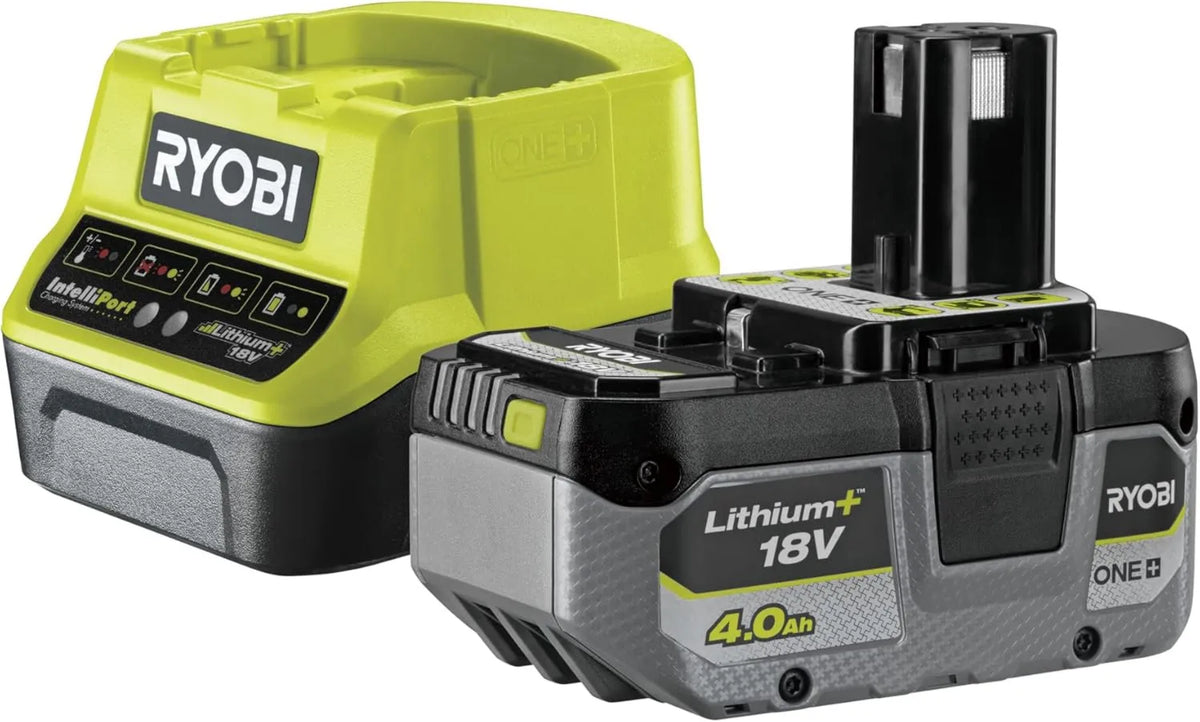 RC18120-140XG akumulator do elektronarzędzi, 4.0Ah, Ryobi Zestaw Akumulator 18V z Ładowarką, Pojemność Akumulatora 4.0Ah, Szybka Ładowarka 2A
