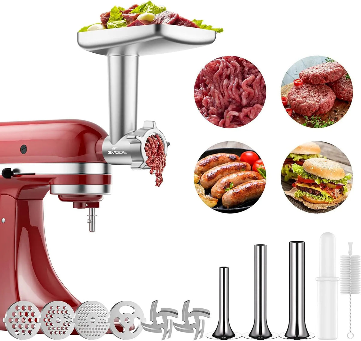 GVODE, Akcesoria do kitchen Aid Appliance, w tym 3 rogi wypełniacza Sausisse