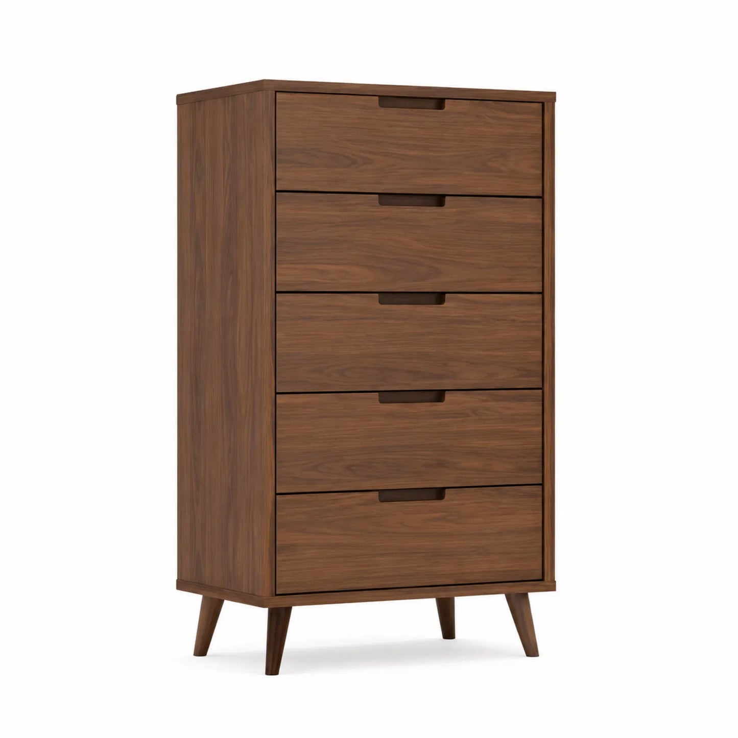 Komoda z 5 szufladami z drewna orzechowego