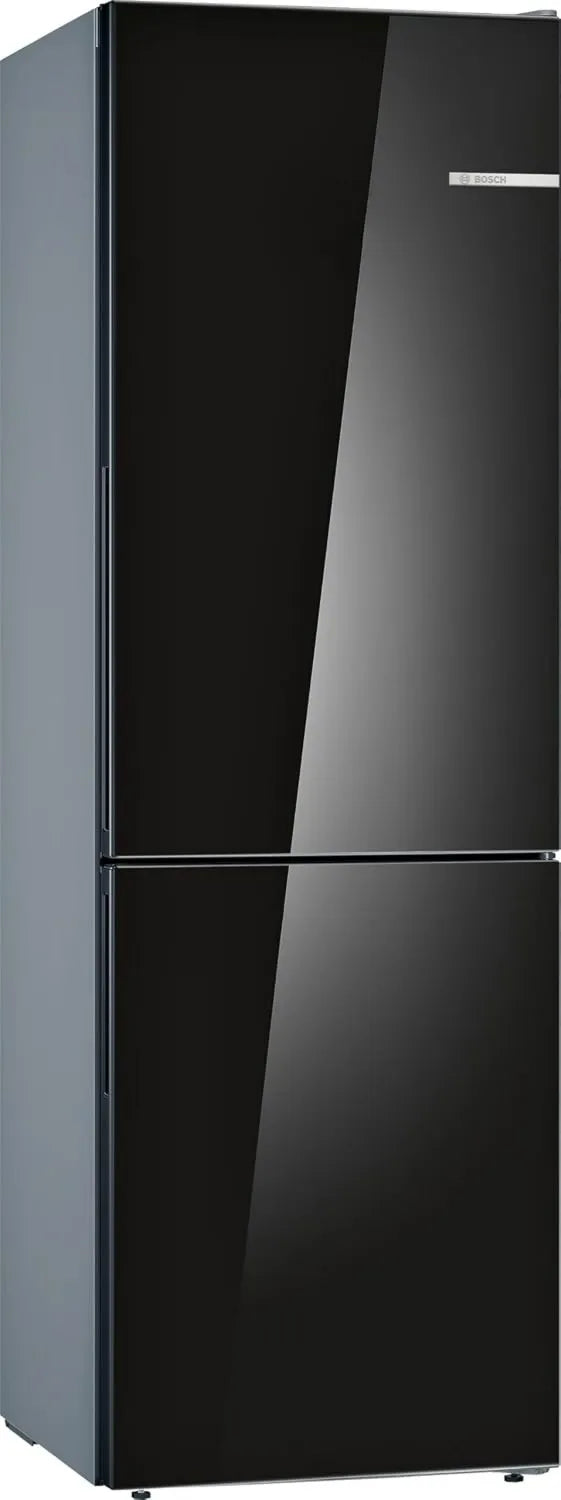 Bosch lodówka, KGV36VBEAS kombinowana, 214 l, 186 x 60 cm, z zamrażarką, czarny, VitaFresh, Seria 4, stojąca na zimno, LowFrost, Easy Clayette