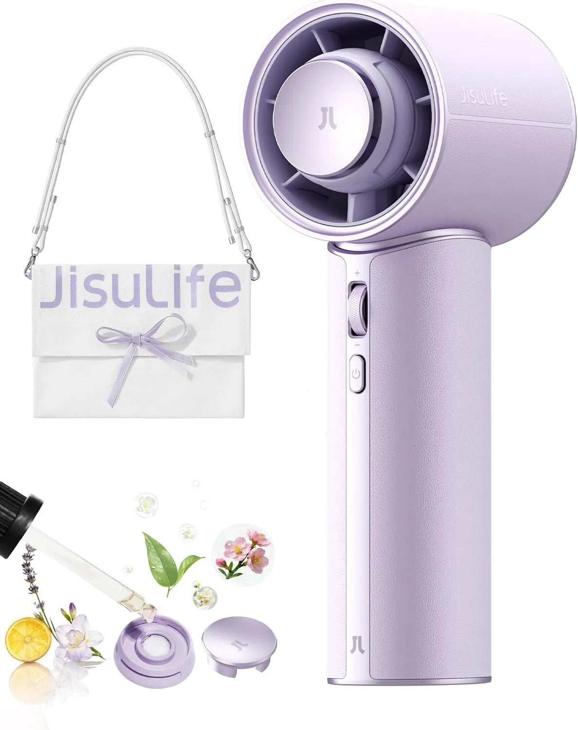 JISULIFE, Wentylator, JISULIFT, przenośny, USB, do 30 godzin czasu chłodzenia, 1 do 100 prędkości