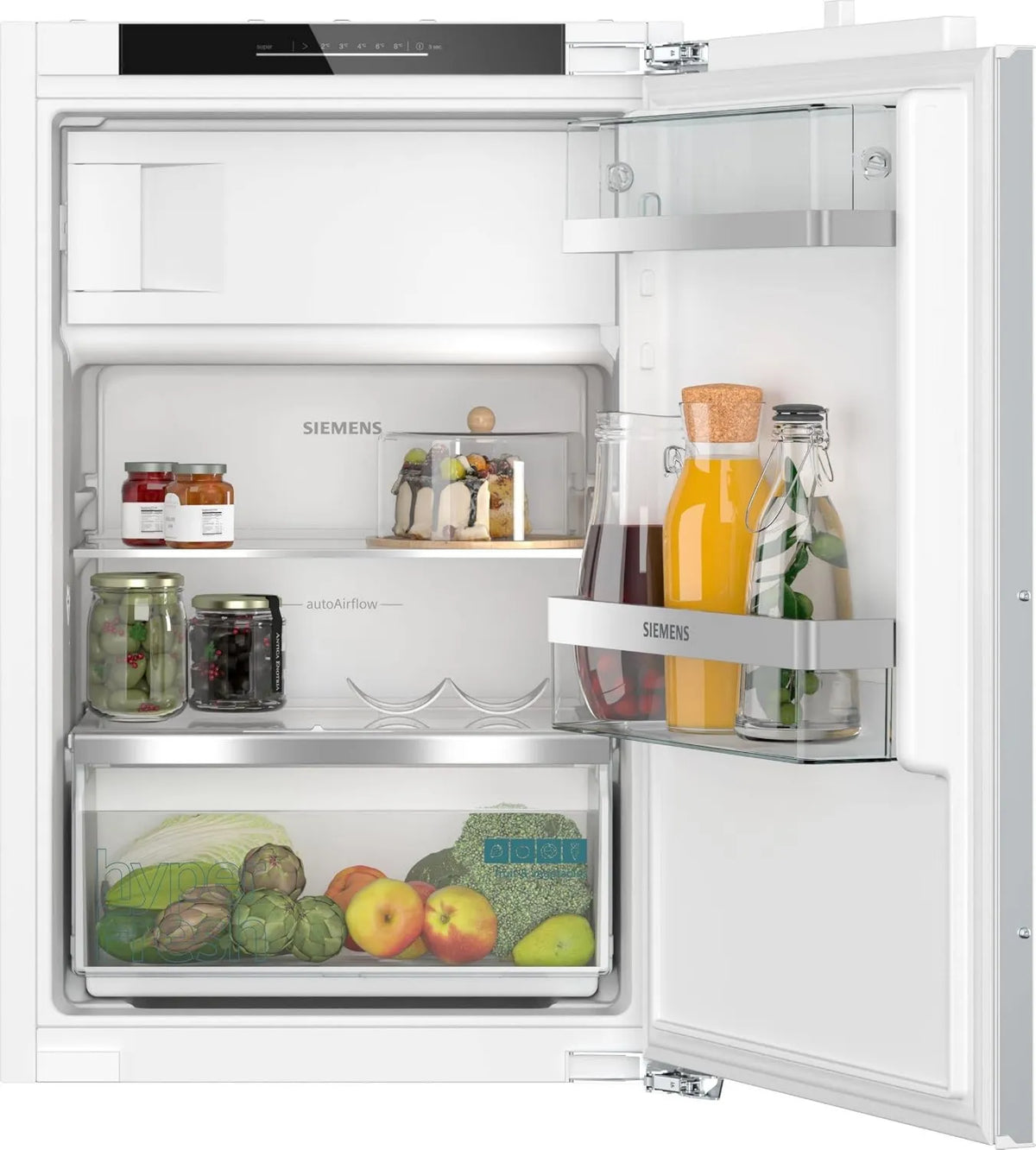 Siemens KI22LADD1 lodówka z zamrażarką, 104 l, 56 cm, 88 x 56 cm, iQ500 lodówka do zabudowy z zamrażarką, chłodzenie 104 l i zamrażanie 15 l