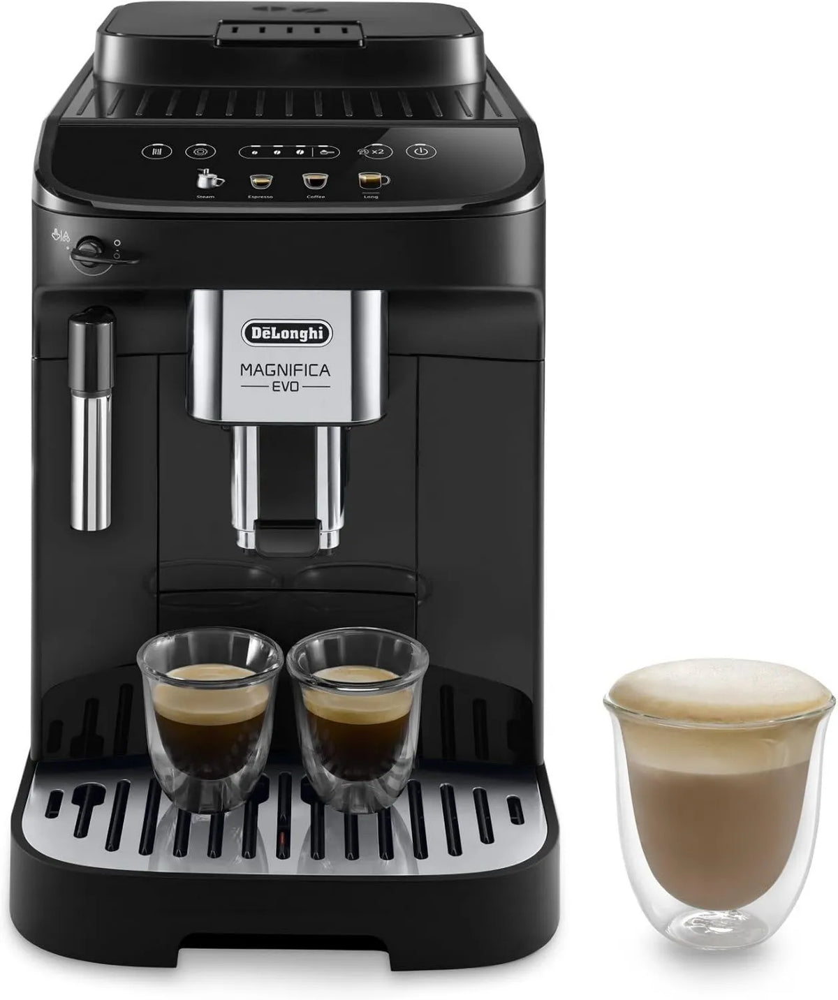 De'Longhi, De 'Longhi ECAM290.21.B Mchnienie mleka, emulgator mleka, dotyk, napoje pojedyncze dotykowe, expresso i cappuccino, Ikony dotykowe