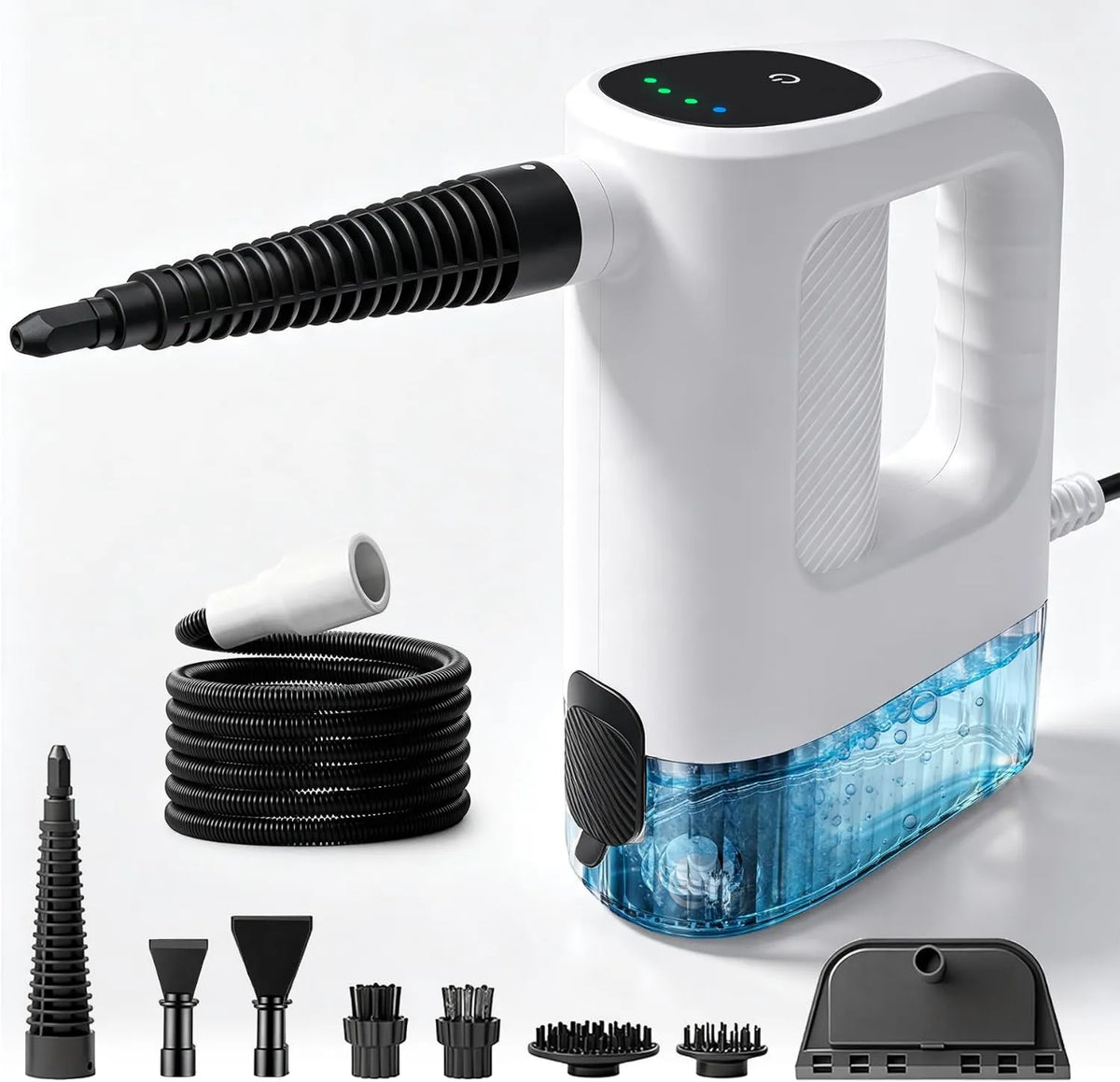 Hombasing myjka parowa, Grzejnik elektryczny, 1200 W, czyszczarka 15S, przenośny, 3 poziomów, duży zbiornik, para, 14 Akcesoria, 400 ml zbiornik