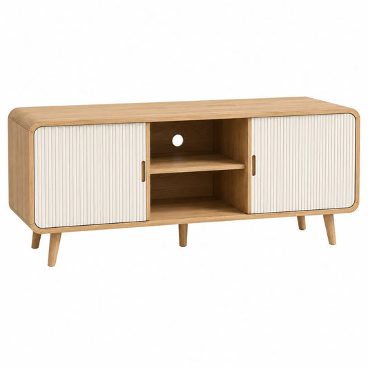 Szafka RTV drewniana z przesuwanymi drzwiami 120x40x50cm