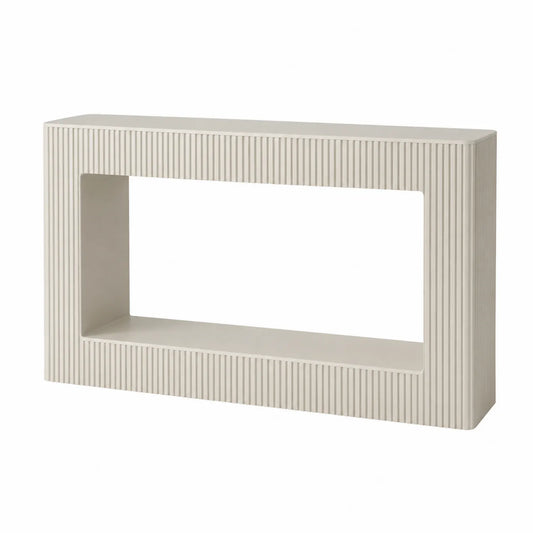 Konsola prostokątna MDF Beżowa 120x30x80 cm