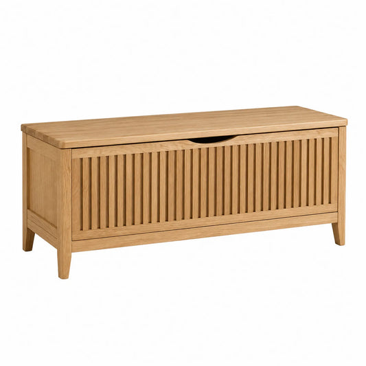 Skrzynia do przechowywania z litego dębu 120x45x50 cm