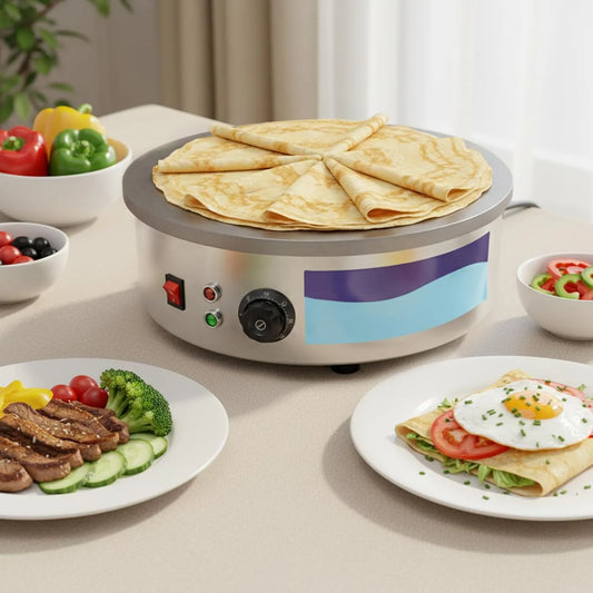 SanBouSi, Maszyna Crêpeer, 45 cm, 3000 W, 50 do 300°C, profesjonalny, żeliwo, dla gözleme