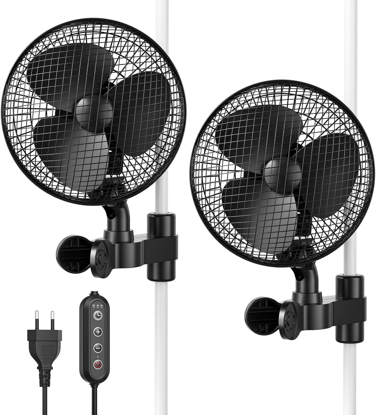 Trsaow, Wentylator, 20 W, podwójne oscylacja 90 ° / 120 °, tłumik, natężenie przepływu 315 CFM, cicha obsługa namiotów, 2 prędkości