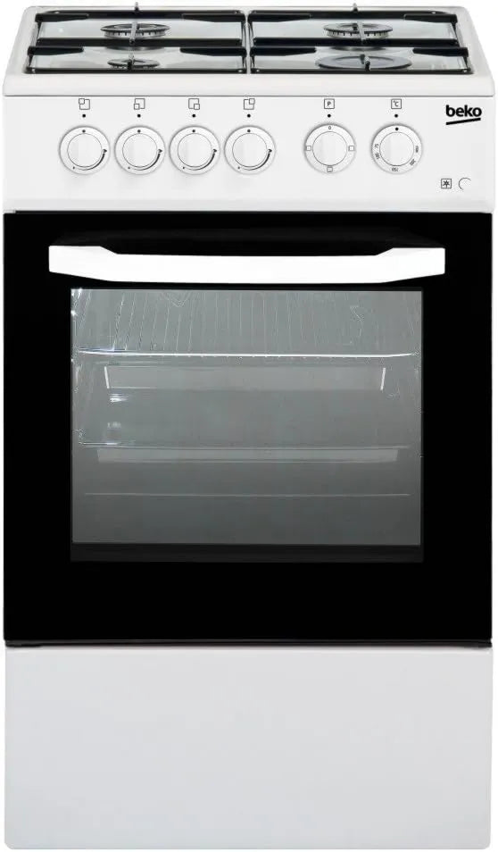 Beko CSS42014FW piekarnik elektryczny, 50 cm, Wolnostojąca Kuchenka gazowa B Biały piekarnik i kuchenka, Piekarnik i kuchenki