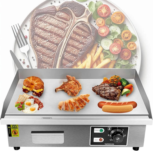 Beachtiful grill elektryczny, płyta grzewcza, 55 × 35 cm, 1600 W, 3000 W, 110 V, grill, profesjonalna stal nierdzewna, do grillowania