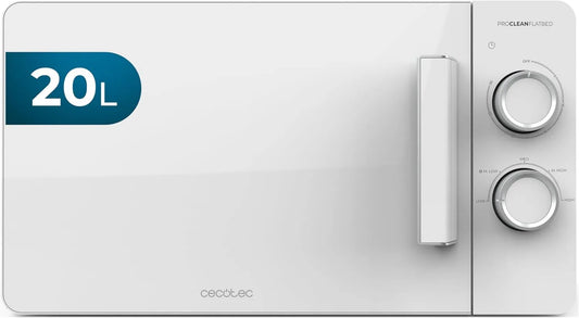Cecotec, 3DWave kuchenka mikrofalowa, 20 l, 700 W, licznik, Stoper 30 min, 6 poziomów Regulowane, Technologia 3DWave, Płyta Cavity bez