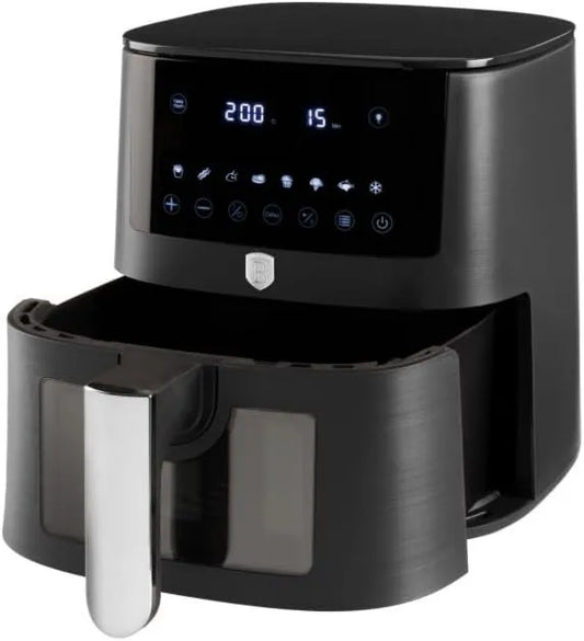 Berlinger Haus frytkownica beztłuszczowa, 5 l, 8 programów, 40 do 200°C, dotyk, cyfrowy LED ekran dotykowy