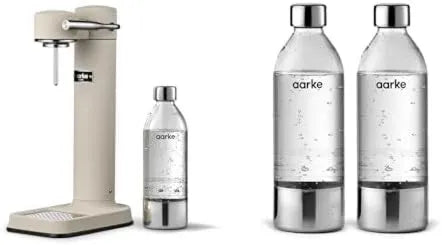 Saturator do wody, 800ml, 800 ml, Aarke Zestaw 2produkty Carbonator 3 Sand + 2x Butelka 800ml