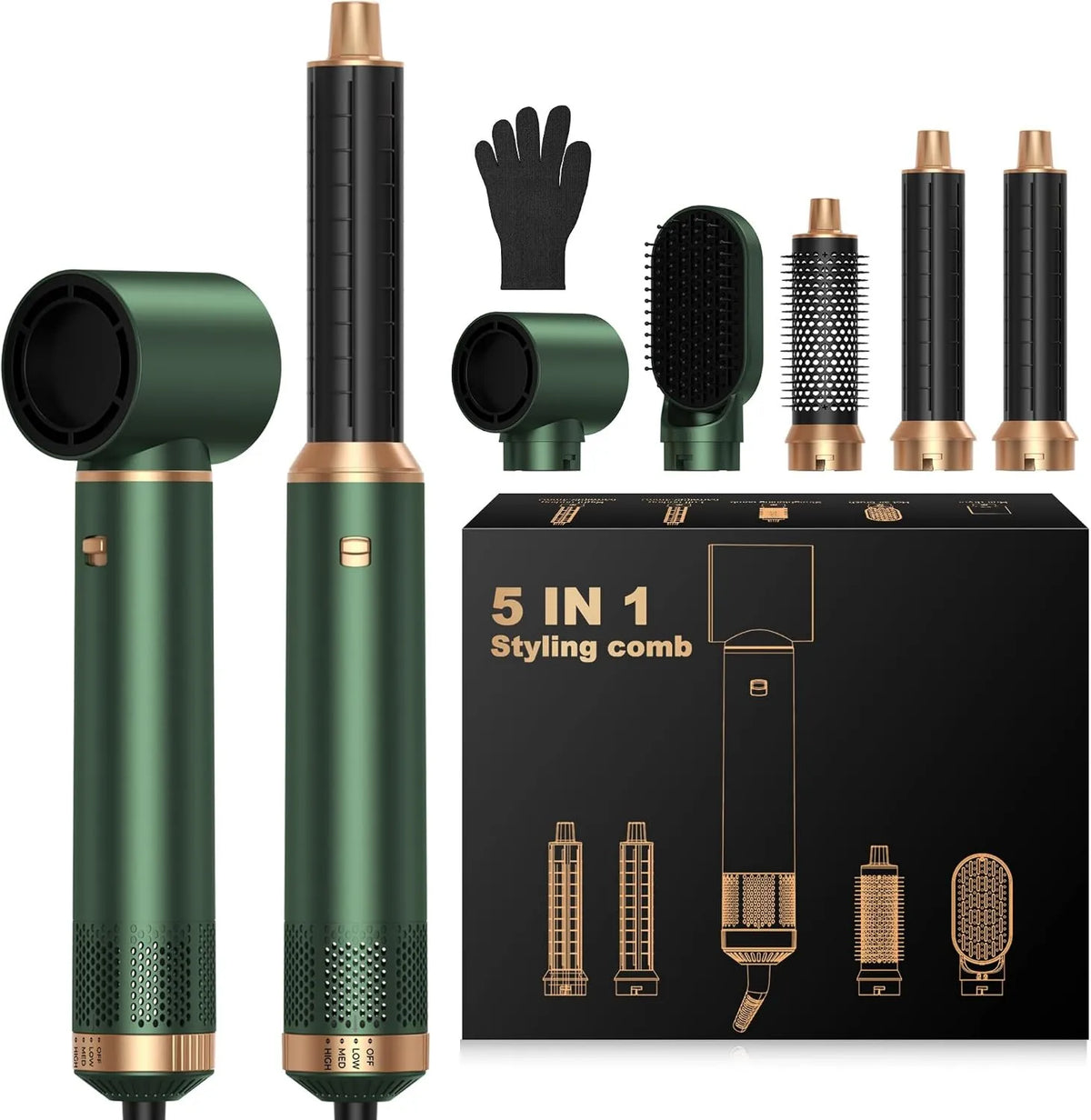 UKLISS, Szczotka, 1000 W, Styler powietrza włosy styler 5 w 1
