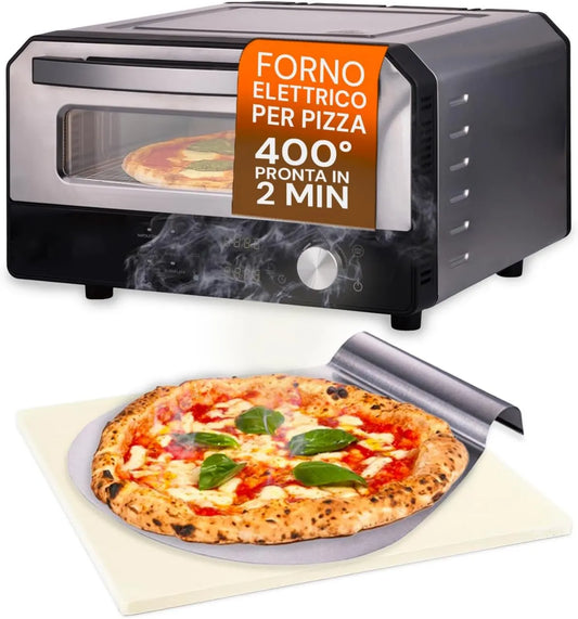 Piekarnik elektryczny, 1700 W, zawiera łopatkę do pizzy ze stali nierdzewnej, łatwy w użyciu z precyzyjną kontrolą temperatury