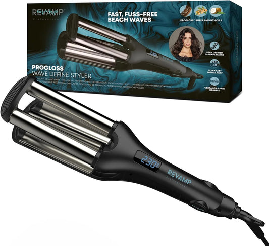 REVAMP, Techno Ionique, Onduler żelaza pro Wave Define Styler Progress, Cylindry Infused w wannie Progloss z keratyny, Argan i Coco Oil
