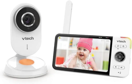 VTech, BM818 Babyphone, monitor wideo dla dzieci, biały