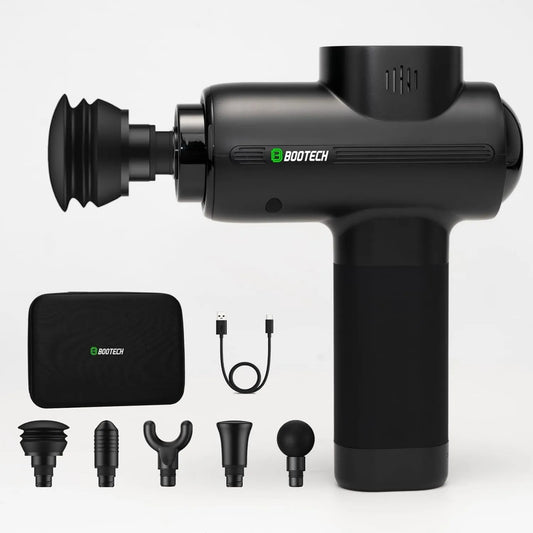 BOOTECH, ulga, Profesjonalny pistolet do masażu mięśni głębokich tkanek z amplitudą 10 mm, masaż z cichą bronią z 5 głowami i