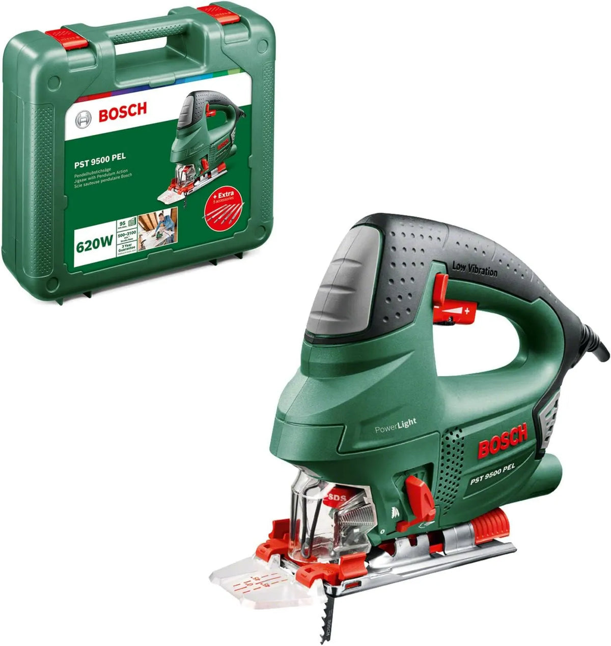Bosch, PST 9500 Piła skokowa, pudełko, 620 watów