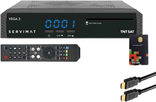 Servimat, Smart TV, TV, HDMI, Full HD, Pack Full HD odbiornik telewizji satelitarnej + TNTSAT V6 Karta dostępu + kabel HDMI