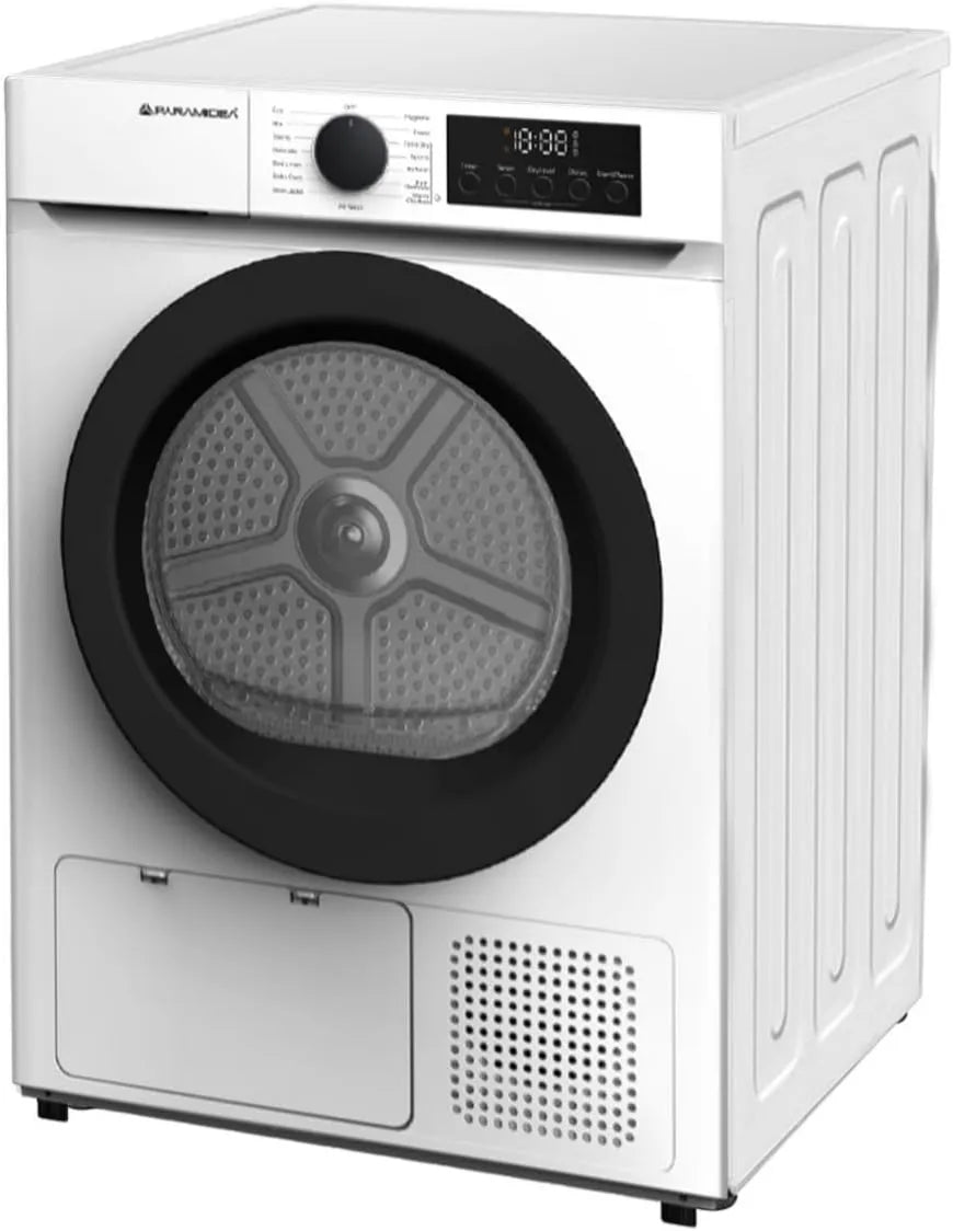 PYRAMIDEA suszarka z pompą ciepła, Suszarka DRM008 W, Pojemność suszarki 8 kg Klasa energetyczna E Kolor biały DRM008 W, biała
