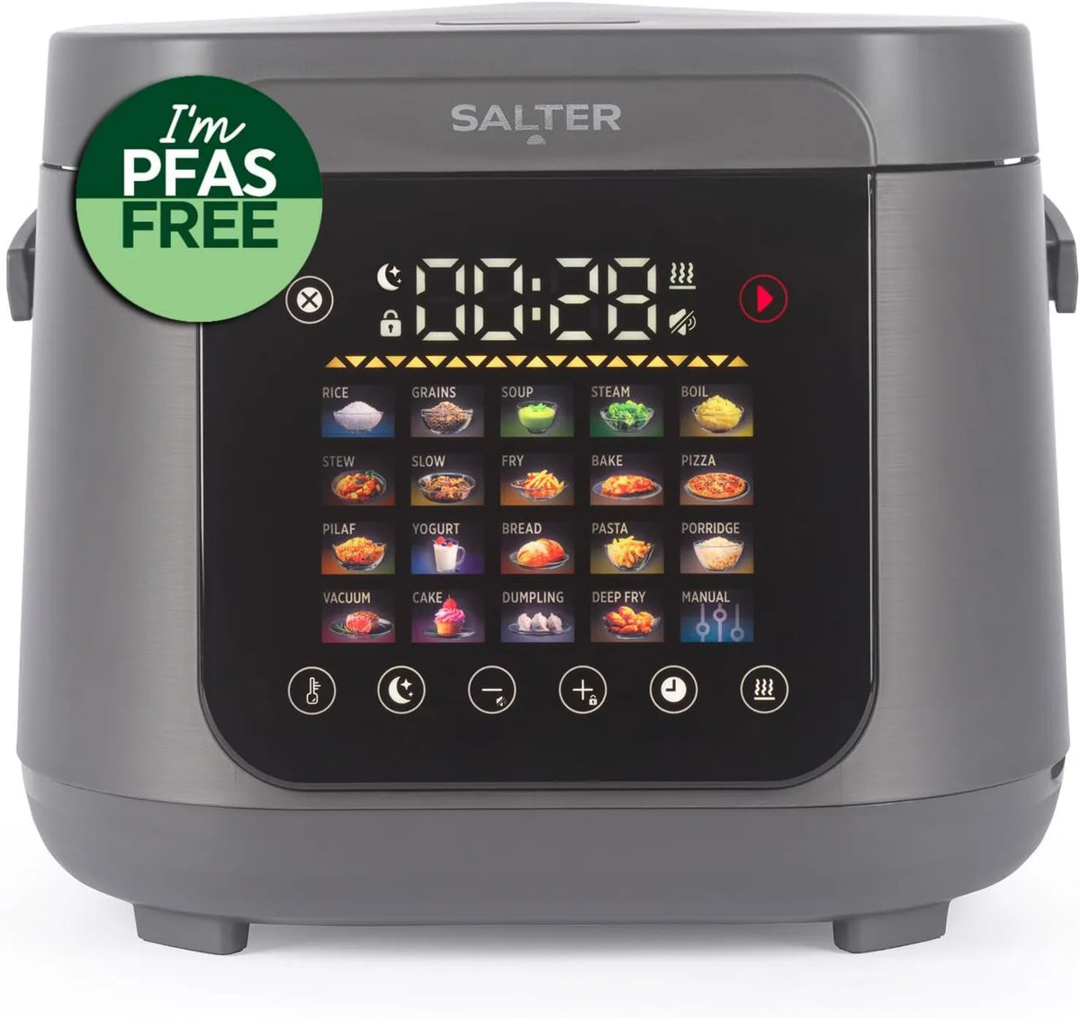Salter, Wielofunkcyjna kuchenka, elektryczna wielofunkcyjna kuchenka, 5 l, 20 programów, dotyk, wyjmowalny