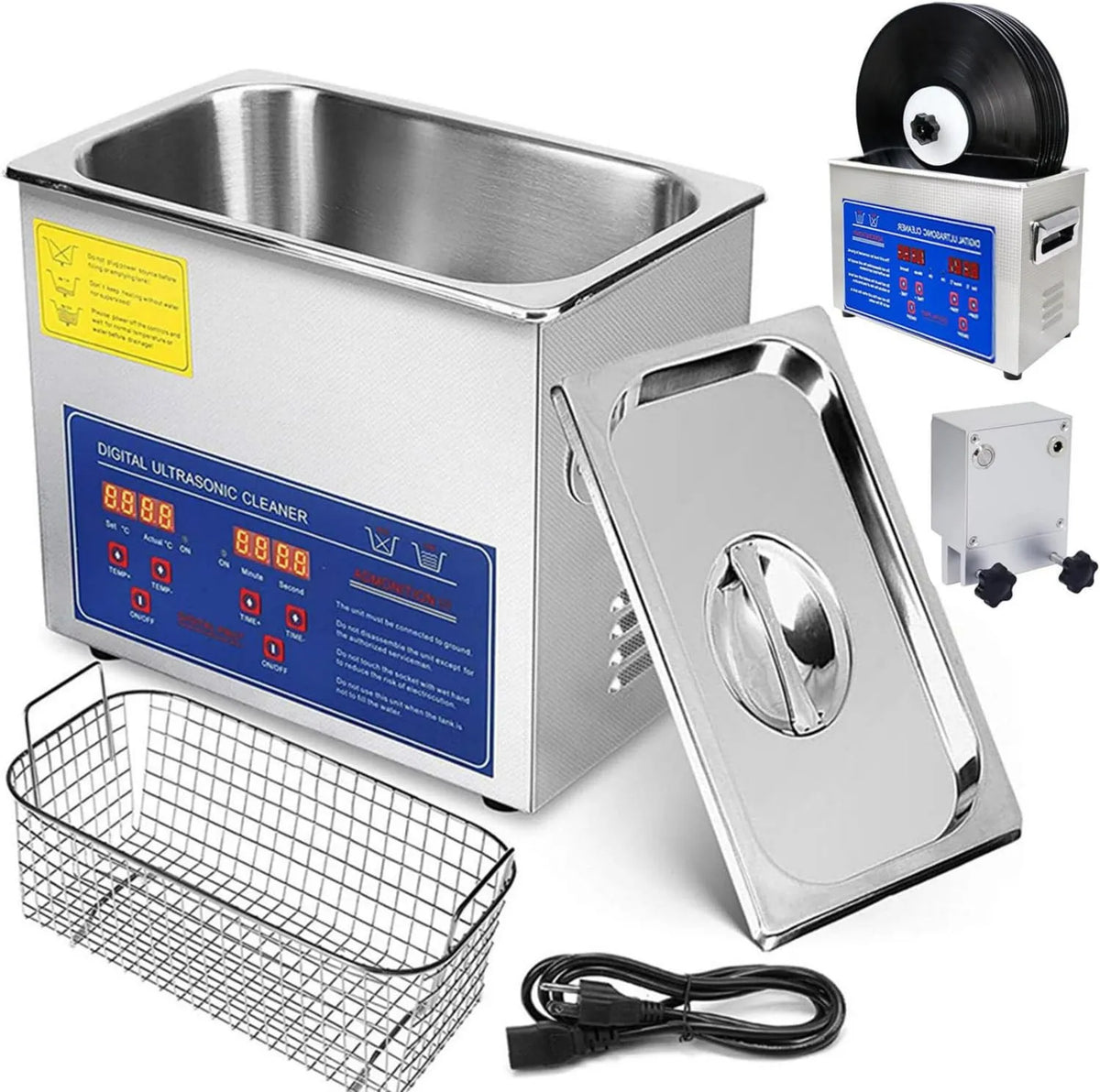 GEHPYYDS, Czyszczenie, Ultrasoniczny zbiornik czyszczący, 6.5 l, 180 W, Profesjonalny, do biżuterii