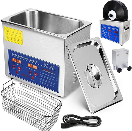GEHPYYDS, Czyszczenie, Ultrasoniczny zbiornik czyszczący, 6.5 l, 180 W, Profesjonalny, do biżuterii