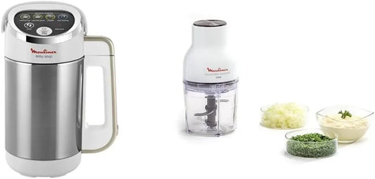 Moulinex blender kielichowy, 3- en Blender, 1, 2 l, 1000 W, 300 W, 5 programów automatycznych i elektrycznych Zdarzenia, 400 ml, 4 ostrza, Pojemność 1 3-en