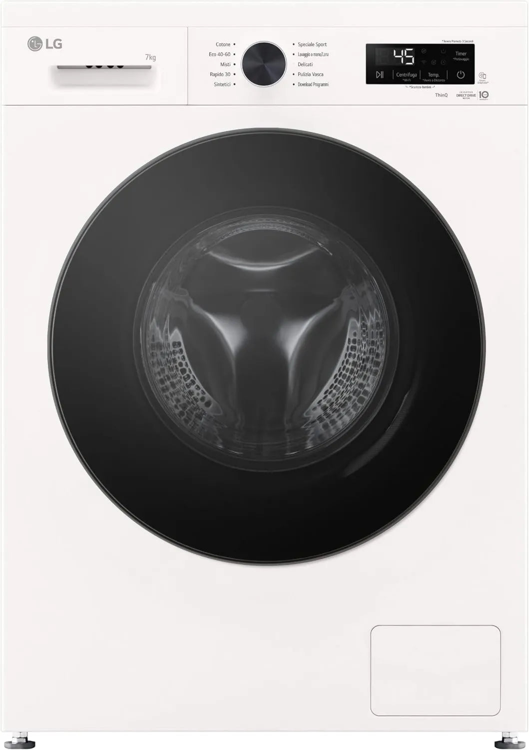 LG pralka, F2NX10S7NWB Slim 7 kg Klasa A, 7 kg, klasa energetyczna A, wąska