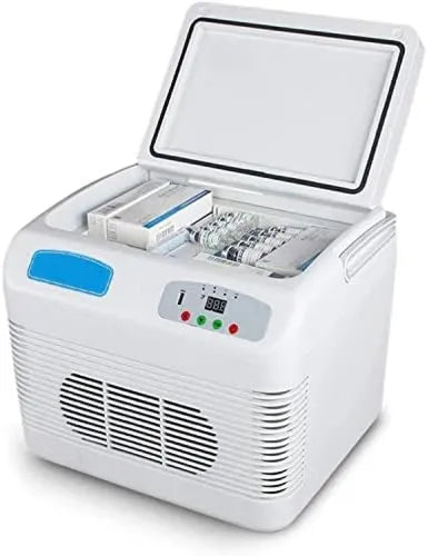Generic minilodówka, Przenośna lodówka medyczna, 12 l, cicha, 2 strefy temperaturowe, transport insuliny i leków, podwójna kontrola temperatury