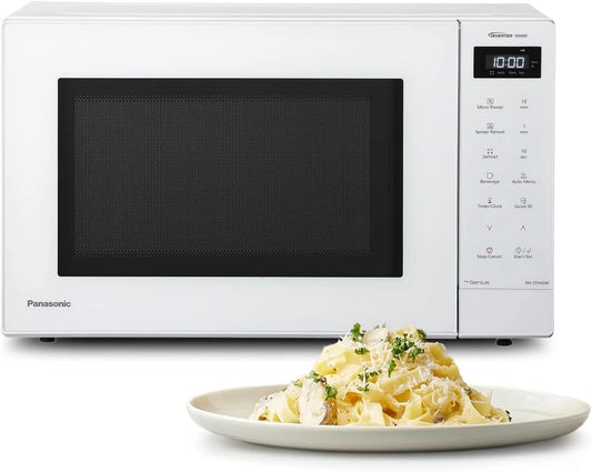 Panasonic NN-ST64QWEPG kuchenka mikrofalowa, 1000 W, 1000W, silnik inwerterowy, sterowanie dotykowe, praca automatyczna, 20 automatycznych programów