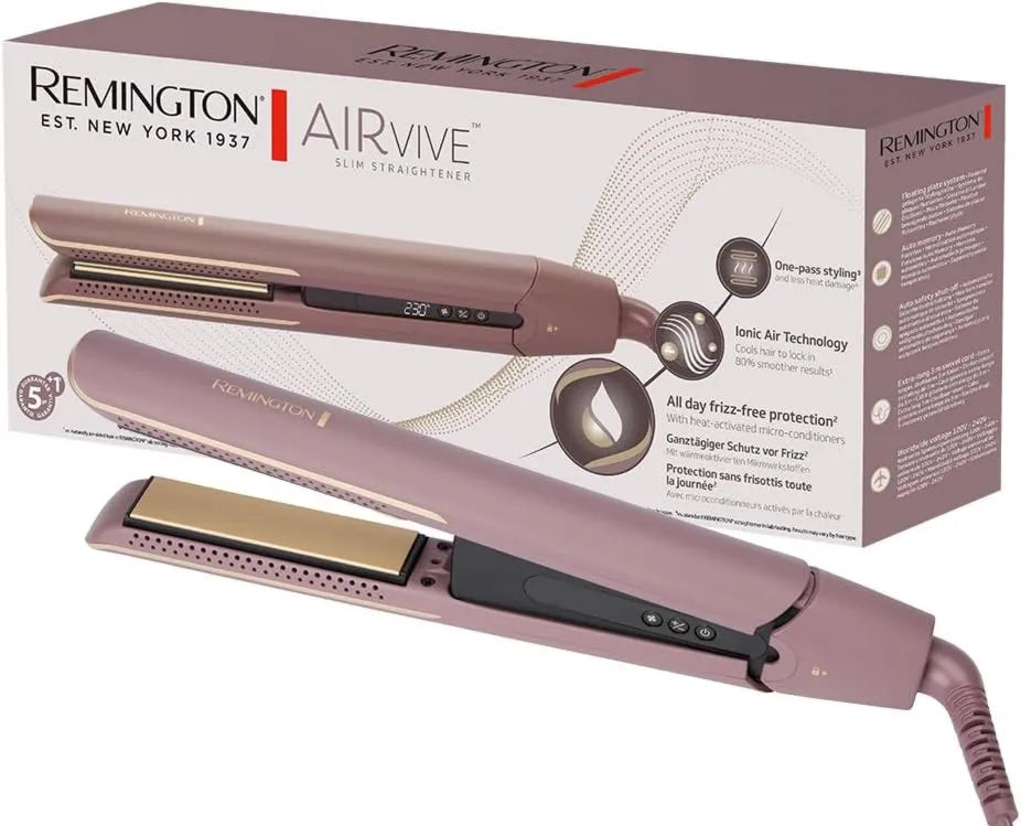 Remington prostownica do włosów, 150 do 230°C, S8930, ekran LCD, wąskie, wąskie płytki