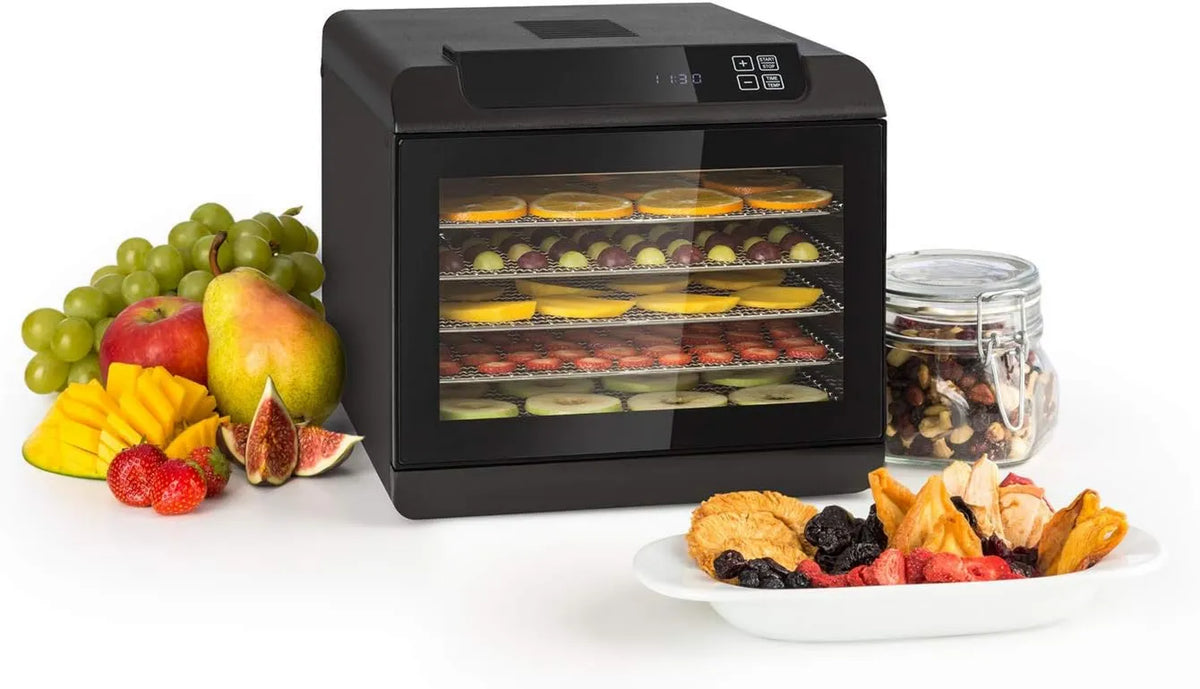 KLARSTEIN suszarka do żywności, Zmywarka, 35 do 70°C, ekran dotykowy, czarny, 500 W