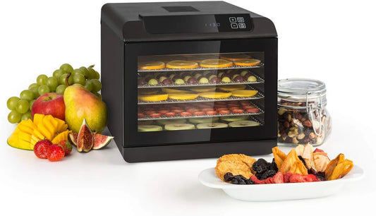 KLARSTEIN suszarka do żywności, Zmywarka, 35 do 70°C, ekran dotykowy, czarny, 500 W
