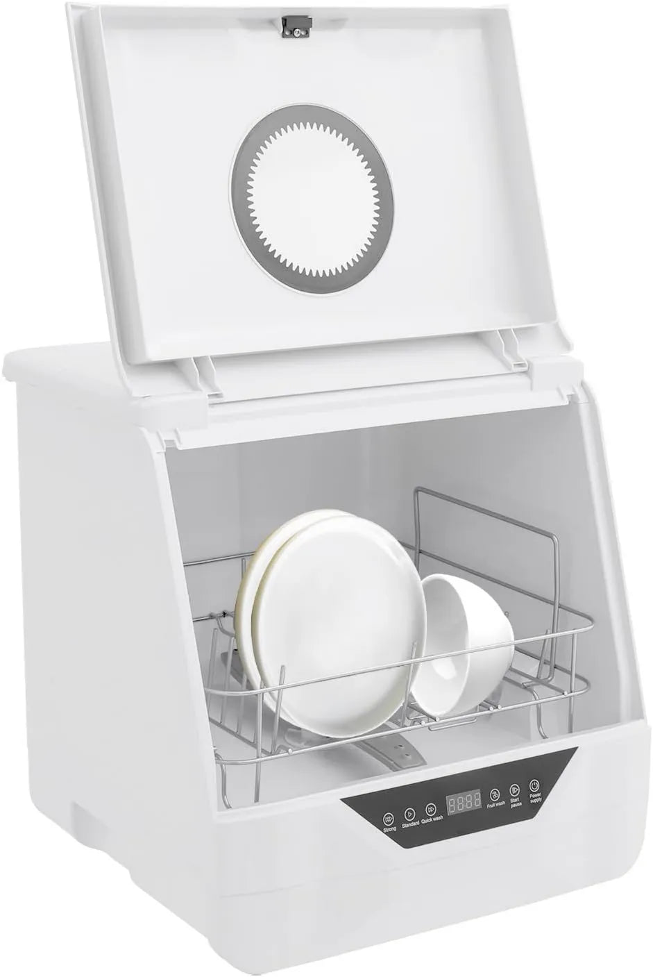 NIGORIY zmywarka przenośna, IPX1, 6 l, 800 W, dotyk, samodzielny stojący, 02-1 MPA, 6 litrów, zmywarka do naczyń, ciśnienie wody, kosz