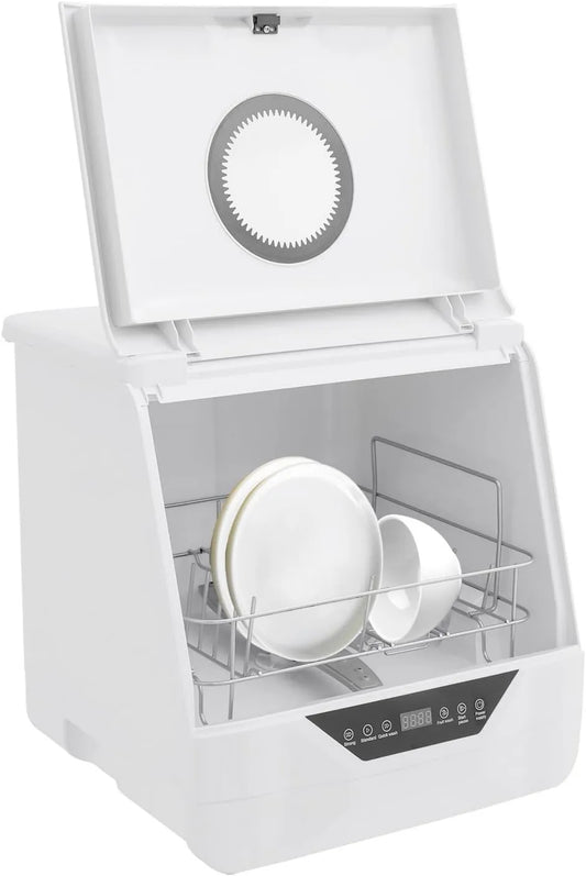 NIGORIY zmywarka przenośna, IPX1, 6 l, 800 W, dotyk, samodzielny stojący, 02-1 MPA, 6 litrów, zmywarka do naczyń, ciśnienie wody, kosz