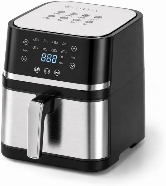 LVTETIA frytkownica beztłuszczowa, 6.5 l, 1350 W, Powietrze BW- 8011D, para, bezolejowa pojemność suszarki 6.5 l, funkcja parowa, frytkownica BW-8011D